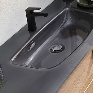 Waschtisch-Farbe: Metallic-Grau