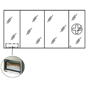 Ausführung Spiegelschrank: Platz für Kosmetik-Tuchbox links, Abschließbare Tür rechts