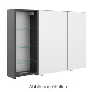 Ausführung Spiegelschrank: Platz für die Kosmetik-Tuchbox links