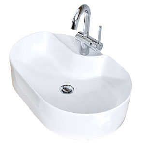 Waschtisch-Typ: 60 cm - Keramik, Zwangsablauf