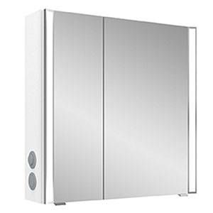 Ausführung Spiegelschrank: Große Tür rechts, kleine Tür links