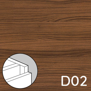 Front- und Korpusfarbe: Red Wood - aufliegende Schubladen