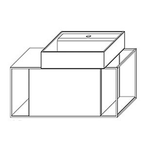 Ausführung Waschtisch mit Unterschrank: Becken rechts