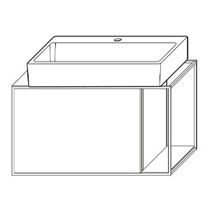 Ausführung Waschtisch mit Unterschrank: Handtuchhalter rechts