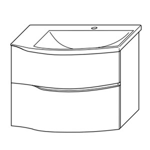 Ausführung Waschtisch mit Unterschrank: Beckenmulde rechts