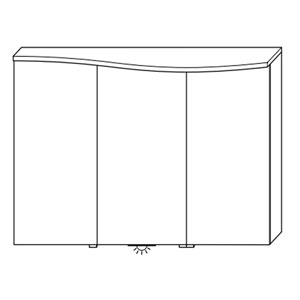 Ausführung Spiegelschrank: LED-Beleuchtung rechts