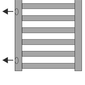 Anschlussvariante: Sonderanschluss seitlich links