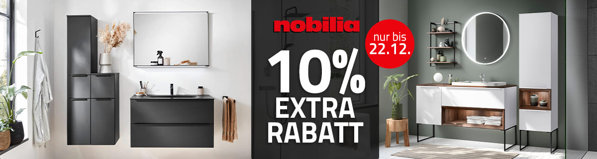Nobilia Badmöbel Rabattaktion Nobilia 10% auf Sets