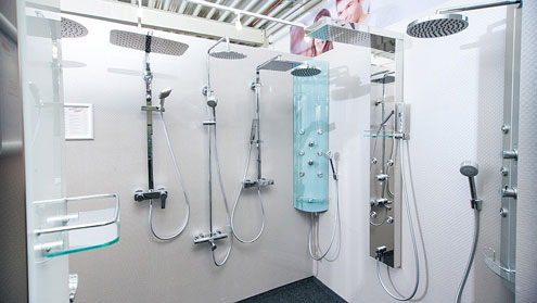Duschsysteme in unserer Ausstellung
