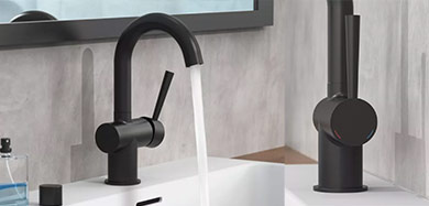 badshop.de Design Waschtischarmatur schwarz