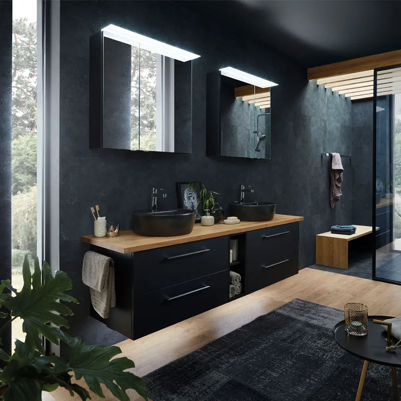 Badezimmer in Schwarz: Tipps & Ideen