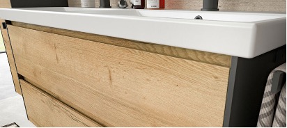 Grifflos mit Mulde – Klare, minimalistische Optik – kein vorstehender Griff