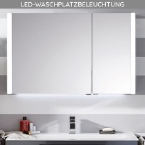 Spiegelschrank mit Beleuchtung von den Seiten