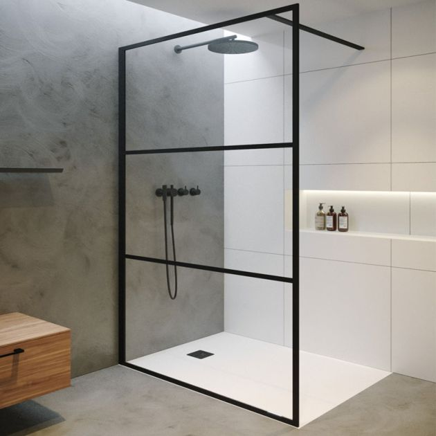 Duschkabine im Industrial Design